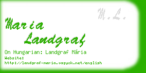 maria landgraf business card